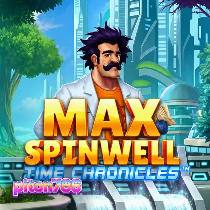 Tampilan visual slot Max Spinwell: Time Chronicles dengan tema perjalanan waktu